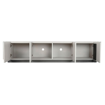 TV furniture Home ESPRIT White Black Beige 200 x 40 x 42 cm