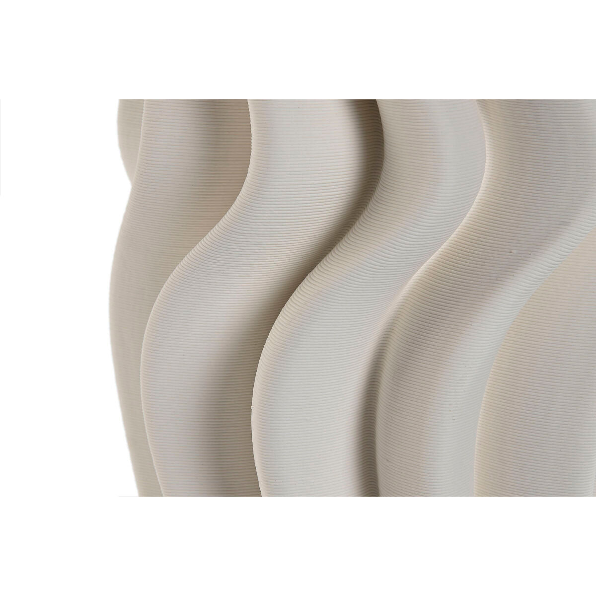 Vase Home ESPRIT White Stoneware Modern 16 x 16 x 32 cm