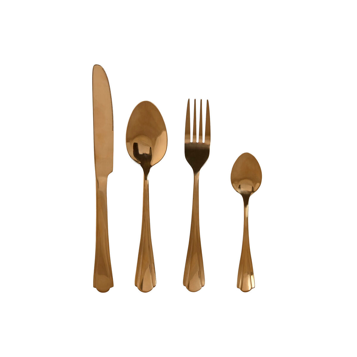 Cutlery Home ESPRIT Golden Stainless steel 2 x 0,4 x 24 cm 16 Pieces