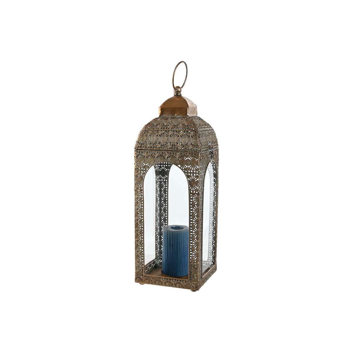 Lantern Home ESPRIT Golden Metal Crystal Arab Stripped 20 X 20 X 56 cm (2 Pieces)