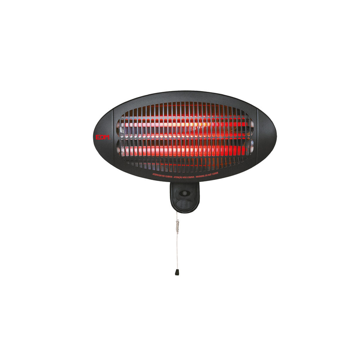 Quartz Heater EDM 07090 07090 Black 2000 W 49,6 x 15,6 x 24,2 cm