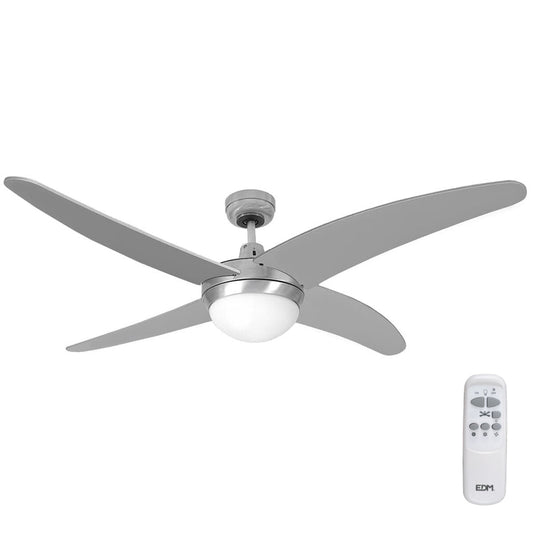 Ceiling Fan with Light EDM 33807 Caspio Silver 60 W