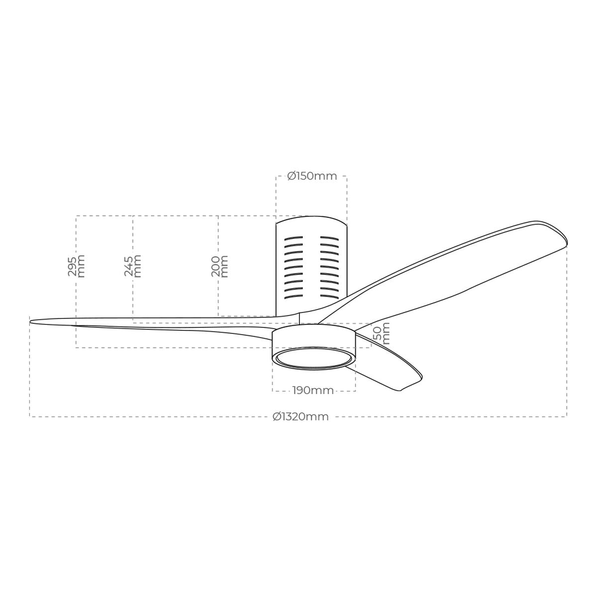 Ceiling Fan with Light EDM 33823 Kara 30 W 2190 Lm