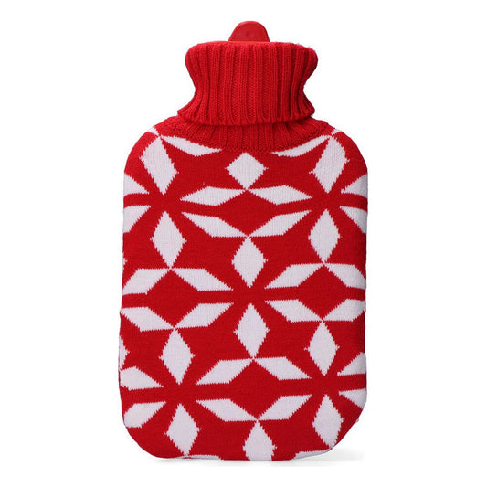 Hot Water Bottle EDM 76774 Rojo/Blanco Wool 2 L EDM