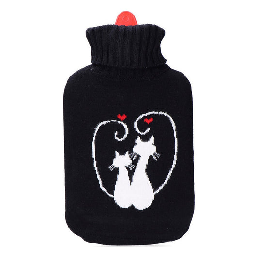 Hot Water Bottle EDM 76779 Black Black/White Wool 2 L EDM