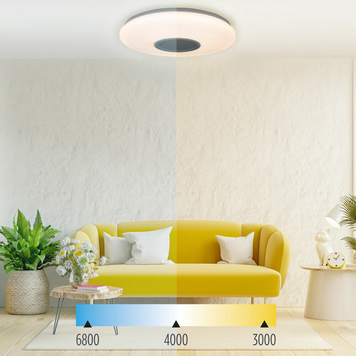 LED Flush-fitting ceiling light KSIX Rainbow 30W KSIX