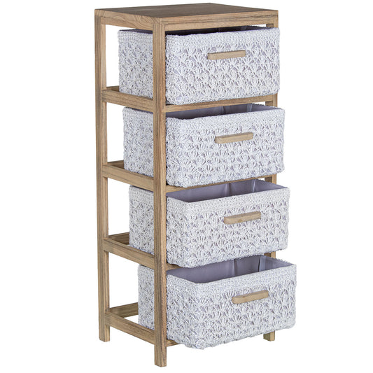 Chest of drawers Alexandra House Living White 40 x 94 x 30 cm