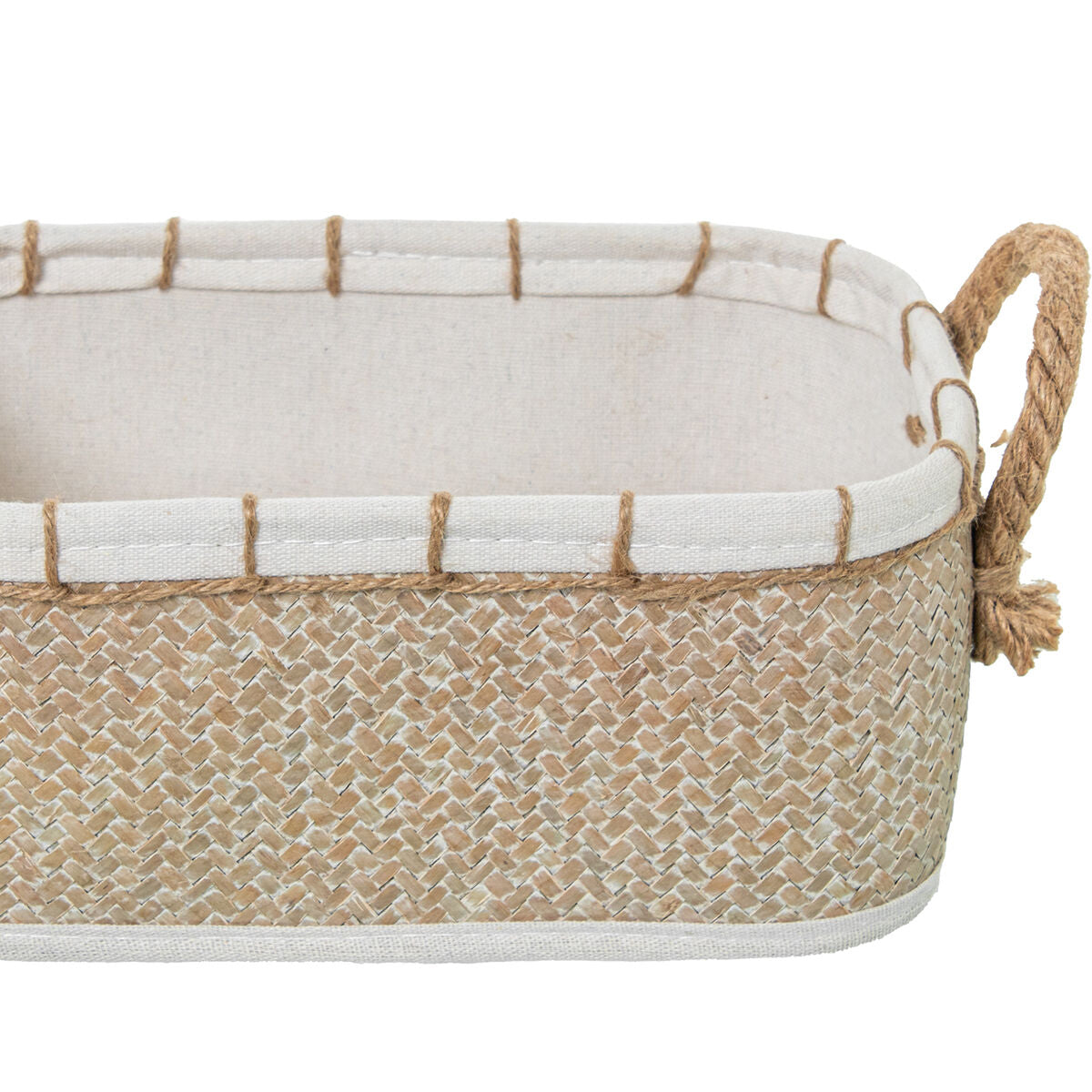 Set of Baskets Alexandra House Living 03826 White Brown wicker Rattan Natural Fibre (3 Units)