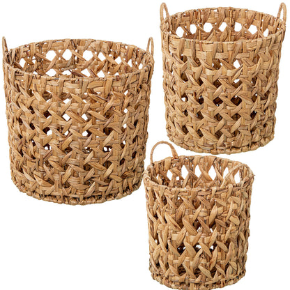 Set of Baskets Alexandra House Living 03847 Brown Wood wicker Rattan (3 Units)