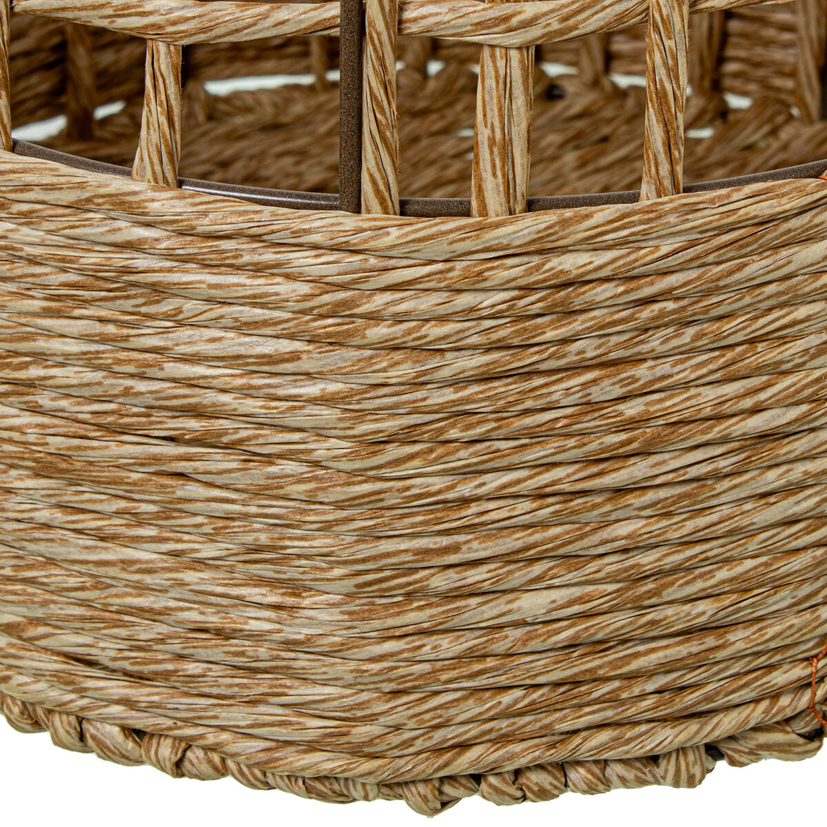 Set of Baskets Alexandra House Living 03848 Brown Wood wicker Rattan Polyskin (3 Units)