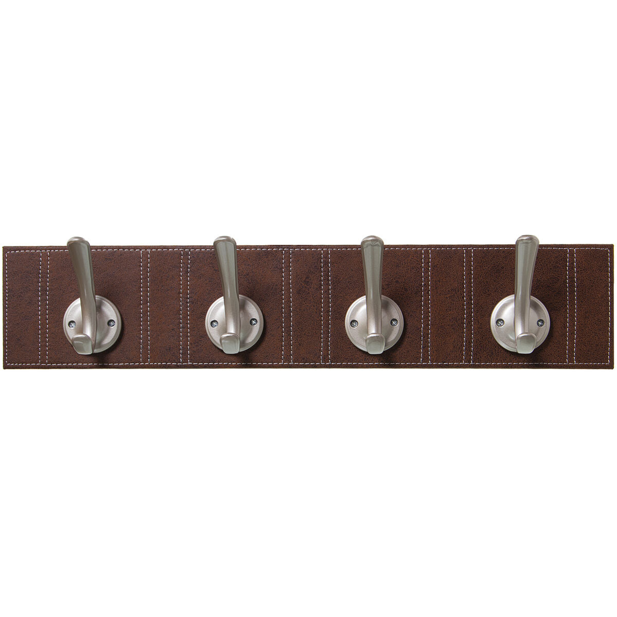 Wall mounted coat hanger Alexandra House Living Brown Leather 60 x 9 x 12 cm