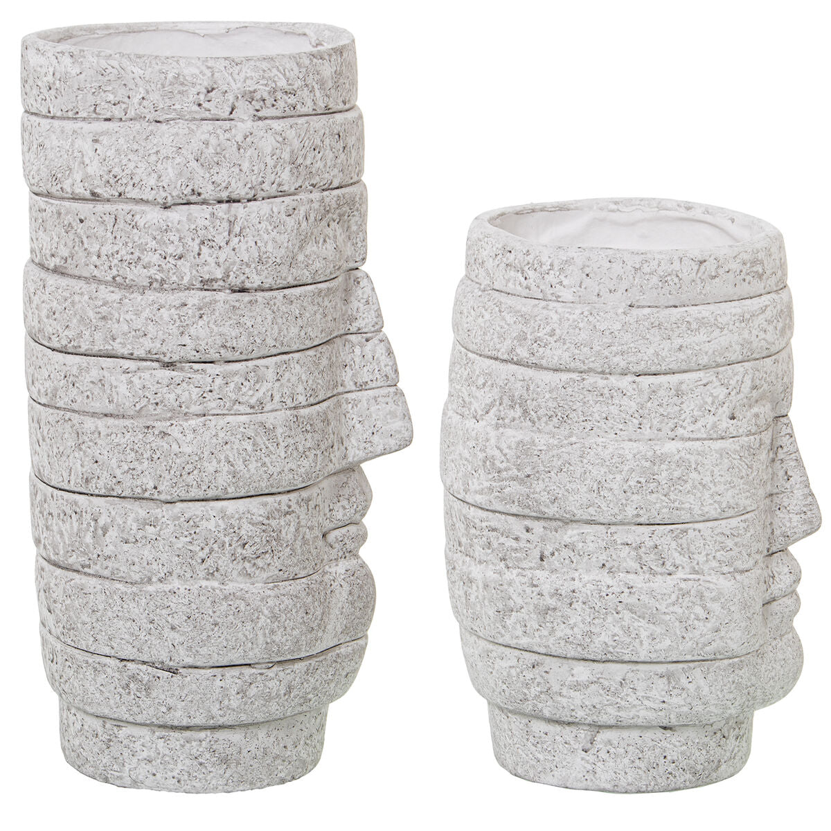 Set of 2 Vases Alexandra House Living Granite Ceramic 14 x 27 x 28 cm (2 Pieces)