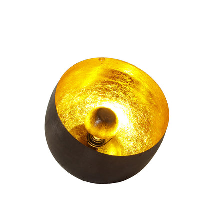 Desk lamp Alexandra House Living Black Golden Metal 25 W 21 X 20 X 21 CM