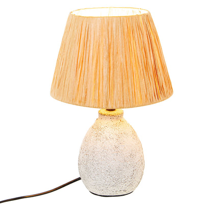 Desk lamp Alexandra House Living White Brown Ceramic 60 W 23 x 33 x 23 cm