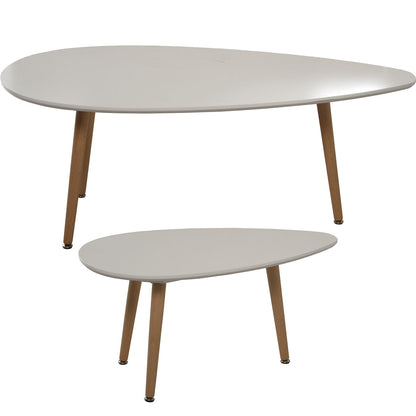 Set of 2 tables Alexandra House Living White Wood