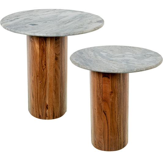 Set of 2 tables Alexandra House Living Brown Wood Alexandra House Living