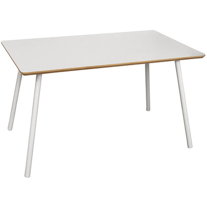 Dining Table Alexandra House Living White Metal 140 x 75 x 80 cm