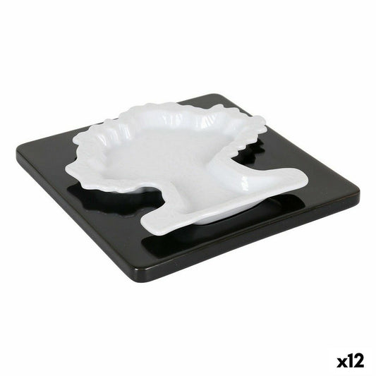 Snack tray Viejo Valle Porcelain Tree 16,8 x 16,8 x 1,1 cm Set 2 Pieces (12 Units) Viejo Valle