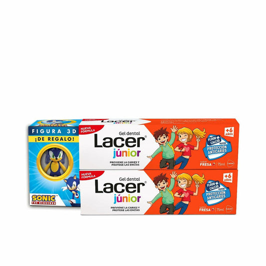 Toothpaste Lacer Junior 75 ml Strawberry 2 Units