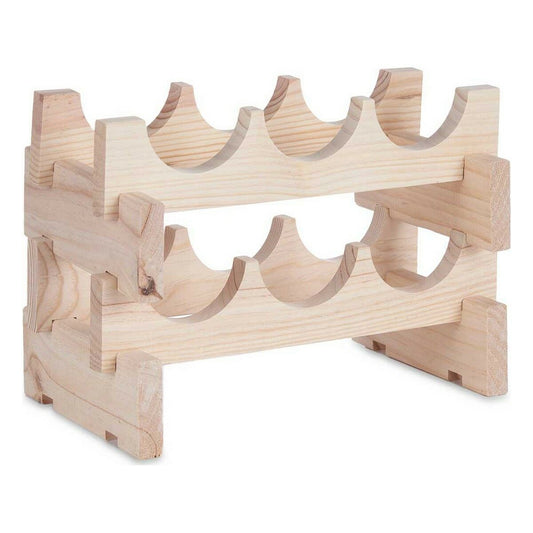 Bottle rack 6 bottles Natural Pine (36,5 x 21 x 25 cm) Kipit