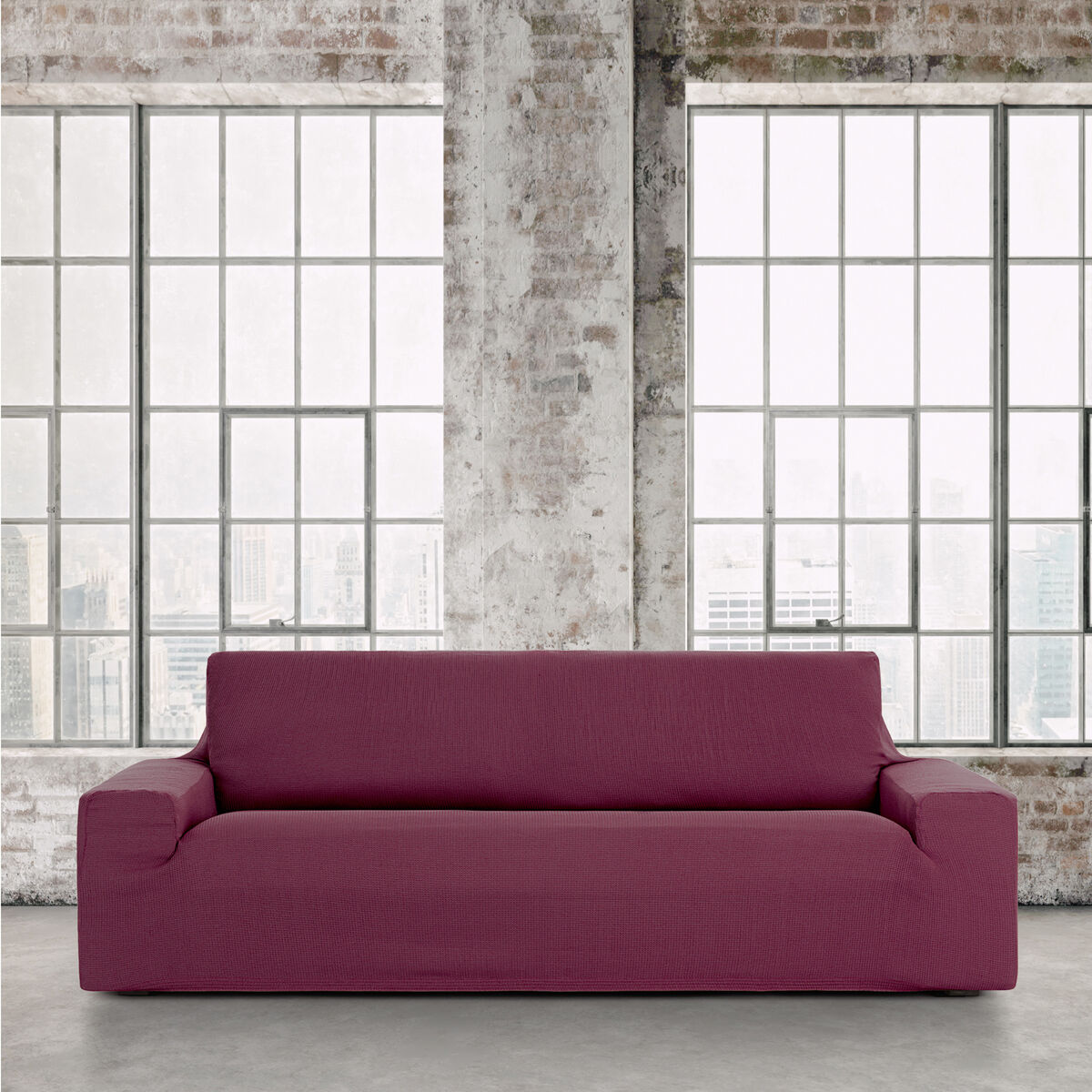 Sofa cover set Eysa ULISES Burgundy 3 Pieces