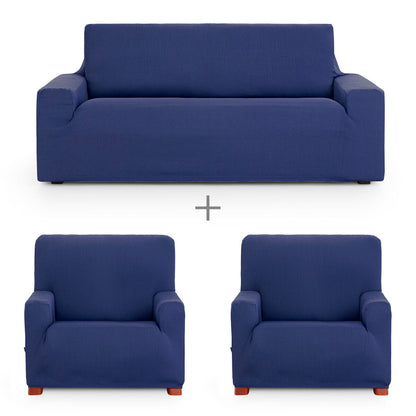 Sofa cover set Eysa ULISES Blue 3 Pieces