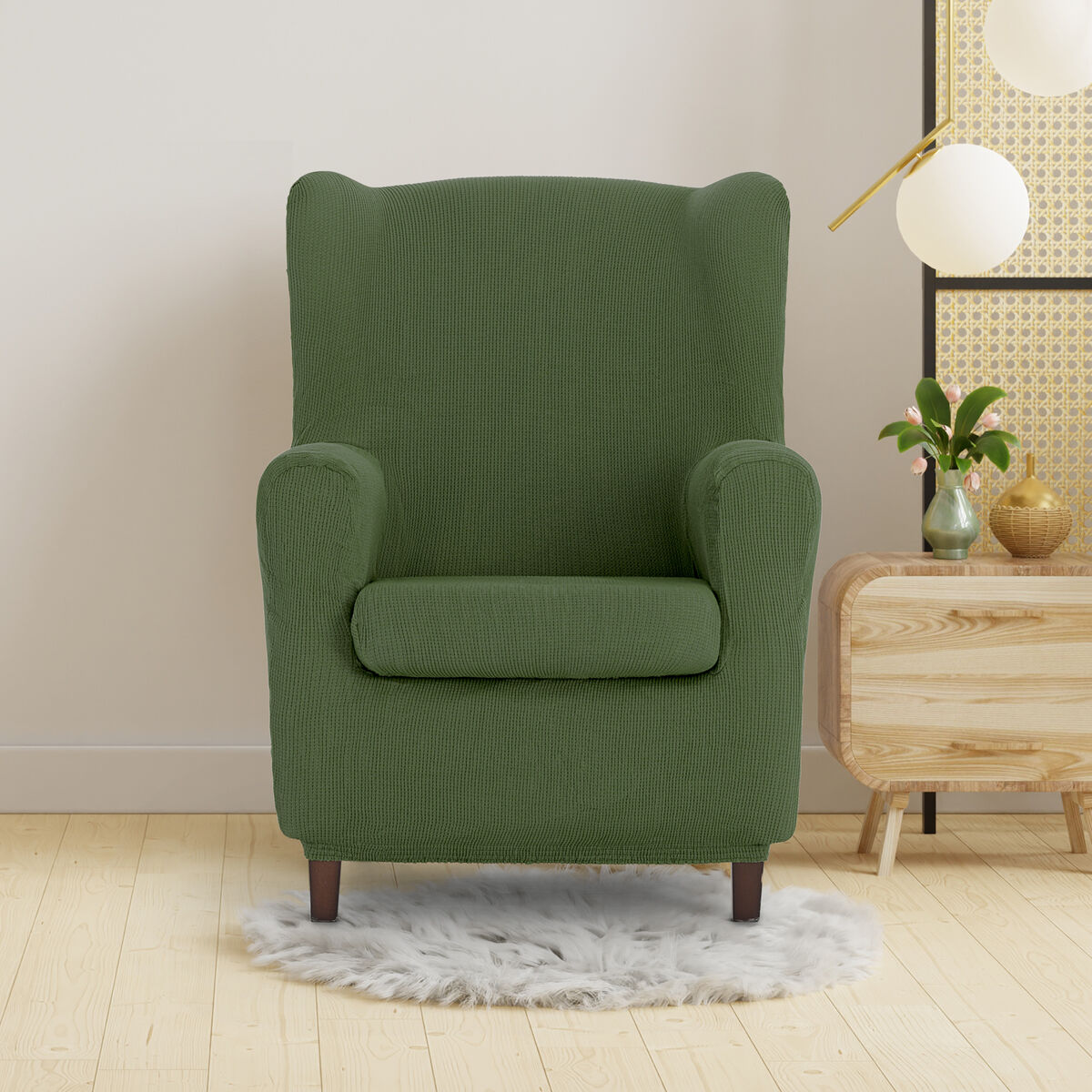 Wingback chair cover Eysa ULISES Green 80 x 100 x 90 cm