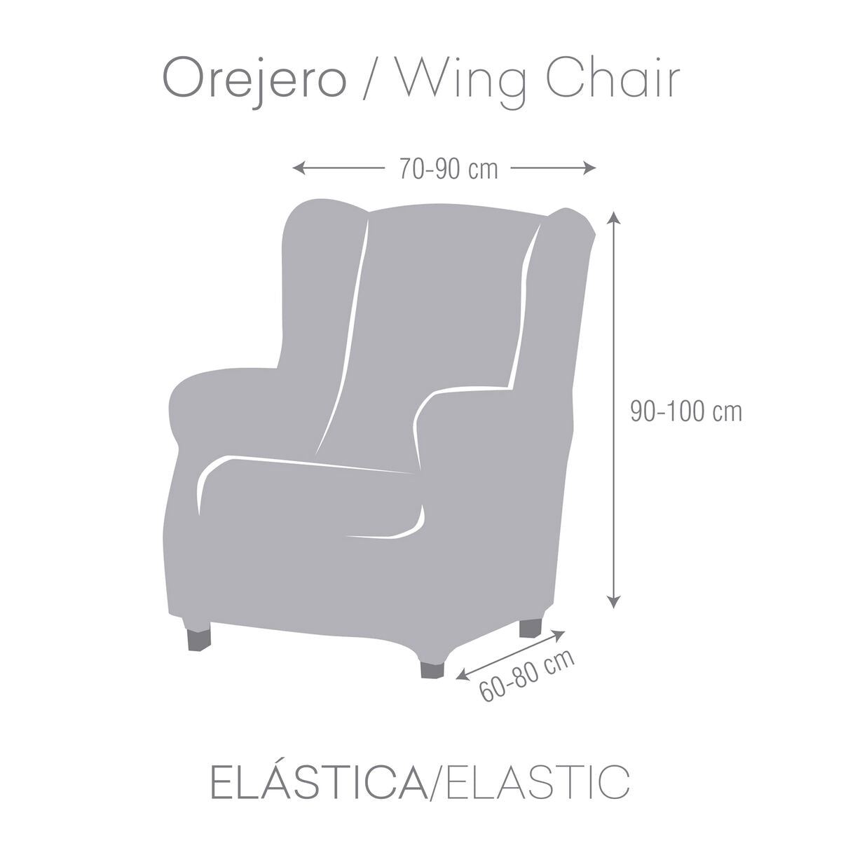 Wingback chair cover Eysa ULISES Green 80 x 100 x 90 cm