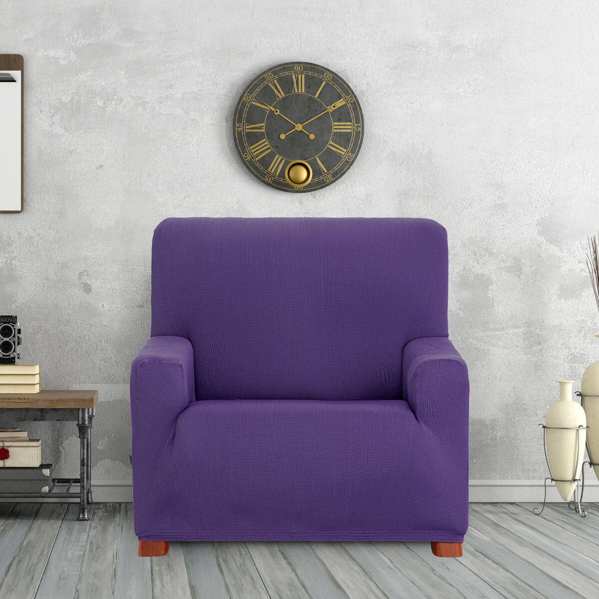 Armchair slipcovers Eysa ULISES Purple 70 x 110 x 110 cm