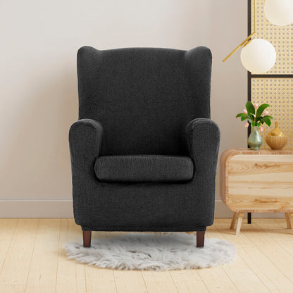 Wingback chair cover Eysa ULISES Dark grey 80 x 100 x 90 cm Eysa