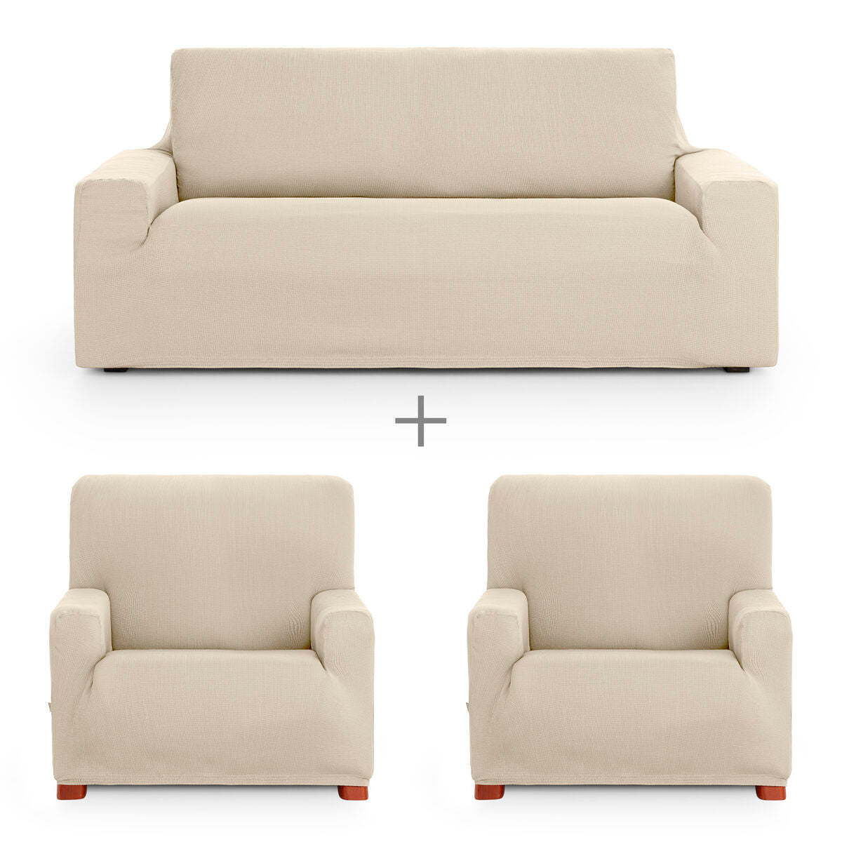 Sofa cover set Eysa ULISES White 3 Pieces