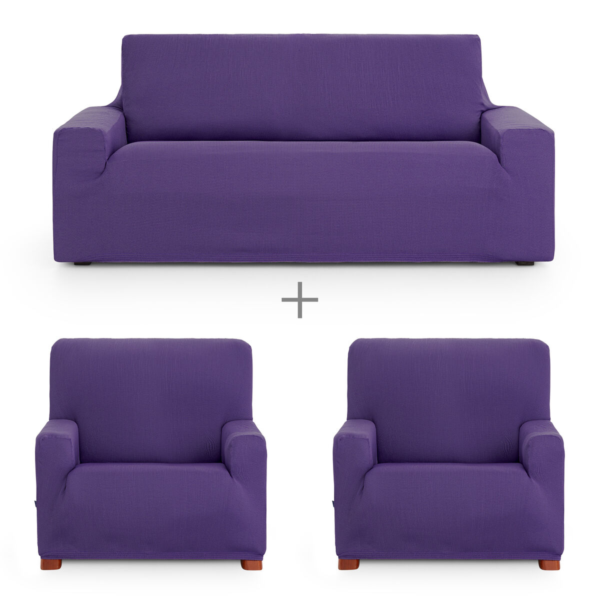 Sofa cover set Eysa ULISES Purple 3 Pieces