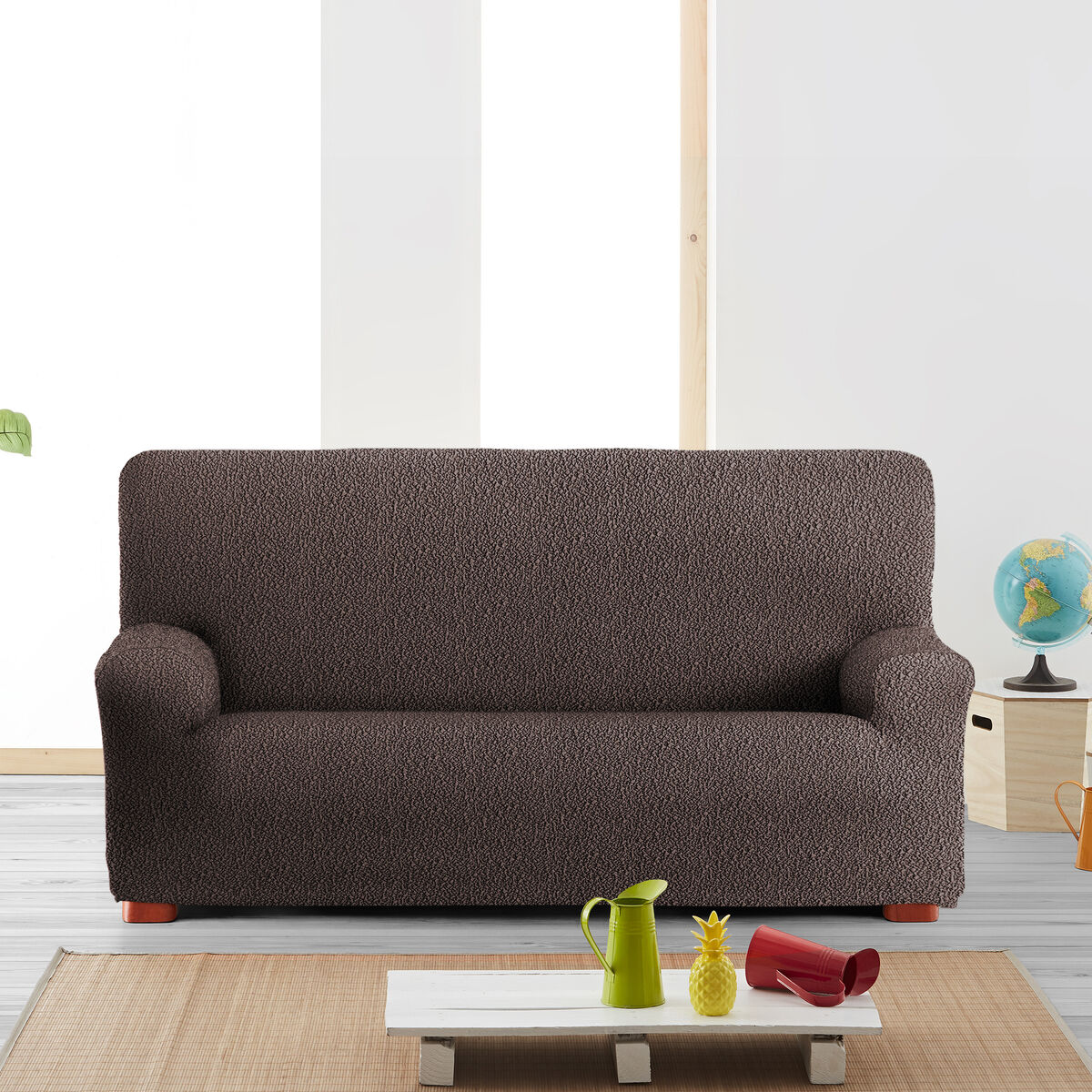 Sofa Cover Eysa ROC Brown 70 x 120 x 260 cm