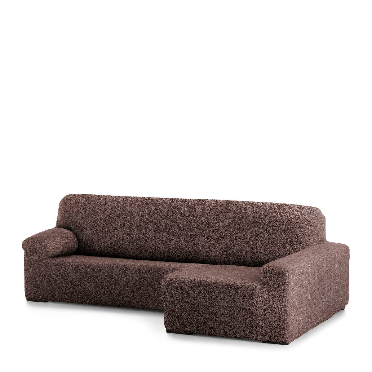 Right short arm chaise longue cover Eysa ROC Brown 180 x 120 x 360 cm