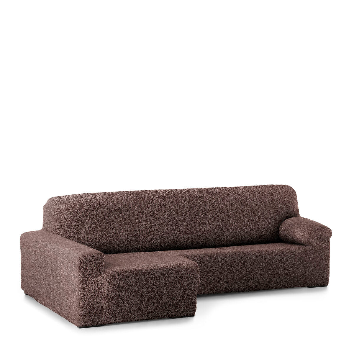 Right short arm chaise longue cover Eysa ROC Brown 180 x 120 x 360 cm