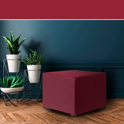 Pouffe cover Eysa JAZ Burgundy 65 x 65 x 65 cm