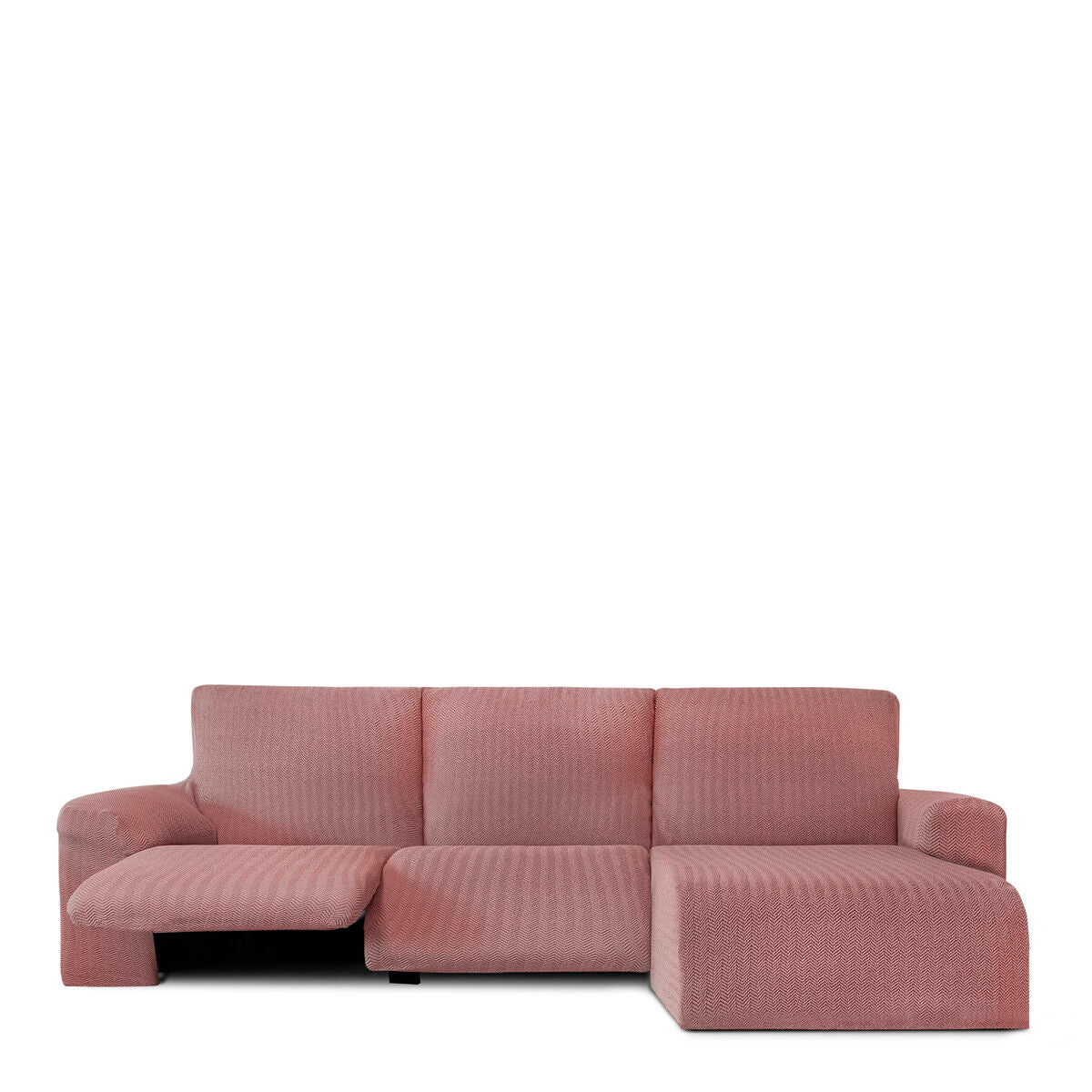 Right short arm chaise longue cover Eysa JAZ Pink 120 x 120 x 360 cm