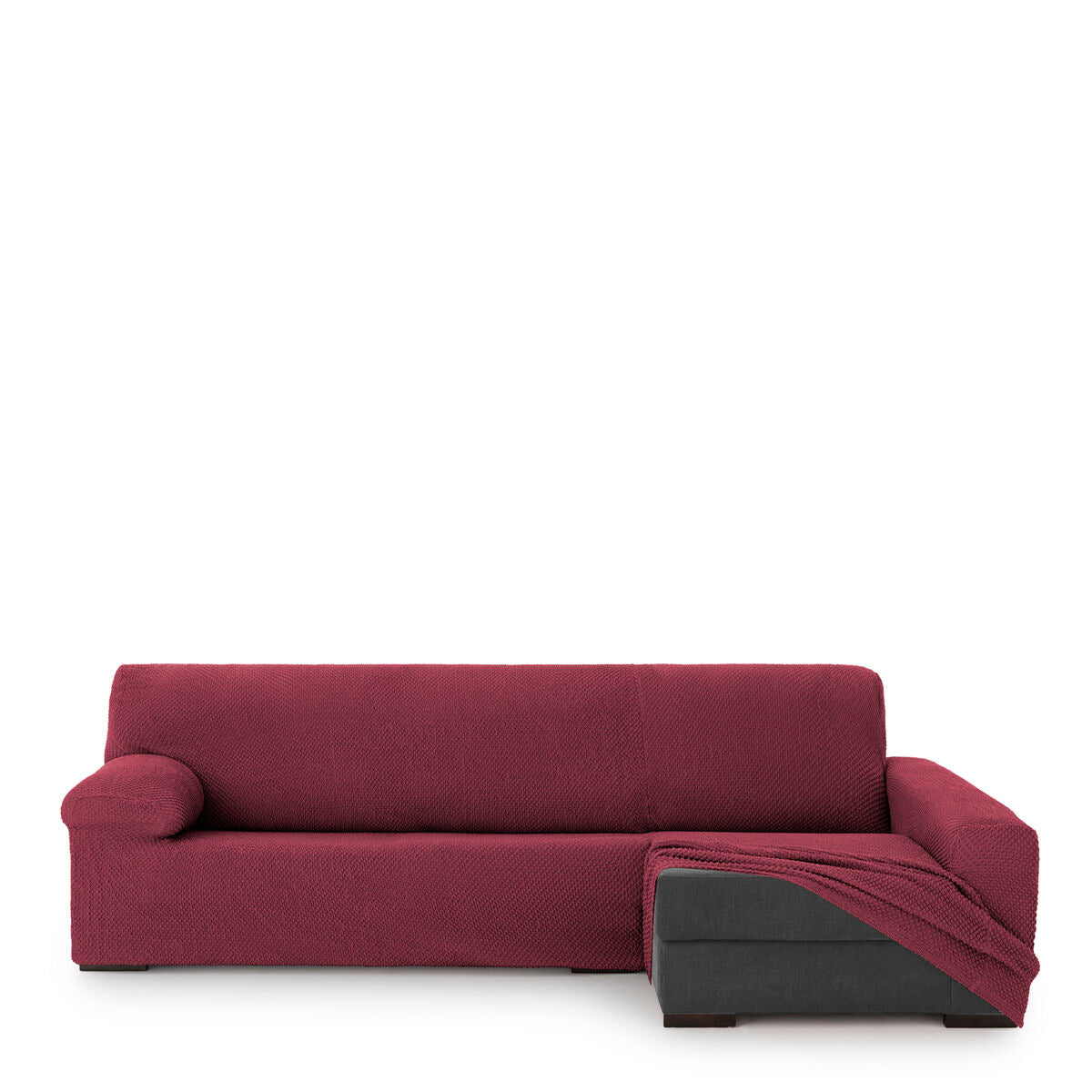 Right long arm chaise longue cover Eysa THOR Burgundy 170 x 110 x 310 cm