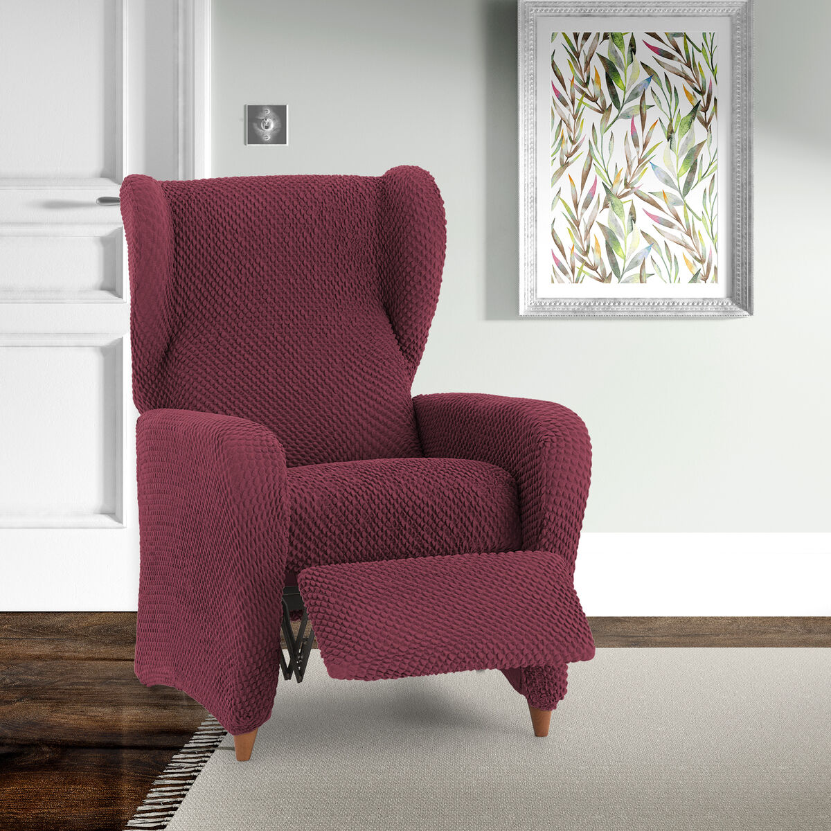 Armchair slipcovers Eysa THOR Burgundy 90 x 100 x 75 cm