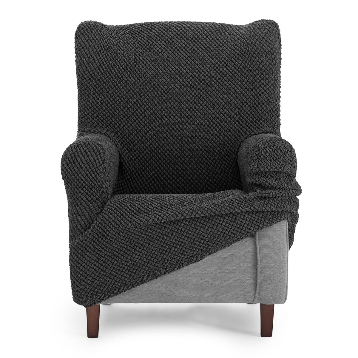 Wingback chair cover Eysa THOR Dark grey 80 x 110 x 90 cm