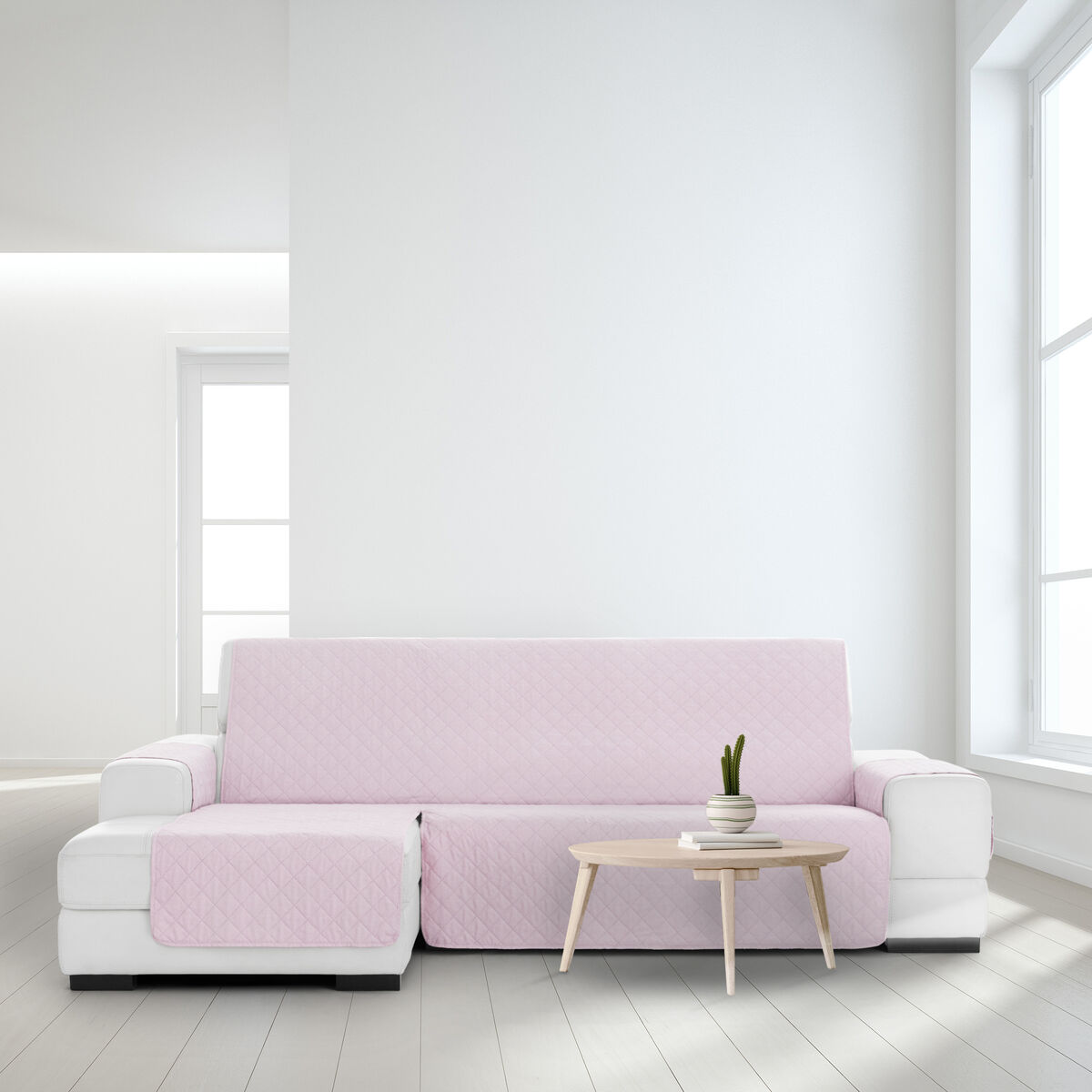 Right short arm chaise longue cover Eysa MONTBLANC Pink 100 x 110 x 200 cm