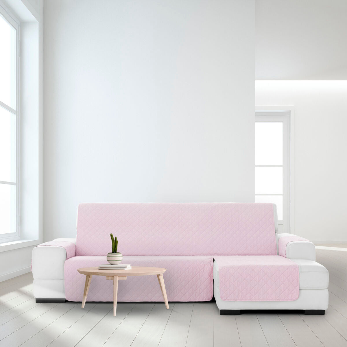 Right short arm chaise longue cover Eysa MONTBLANC Pink 100 x 110 x 240 cm