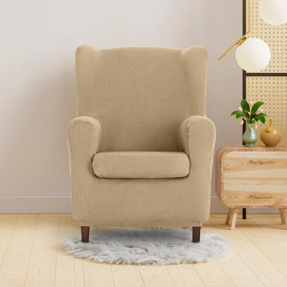 Wingback chair cover Eysa ULISES Beige 80 x 100 x 90 cm