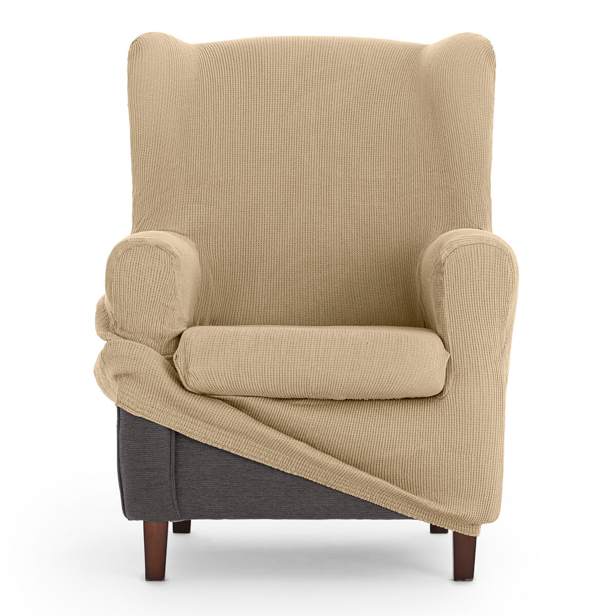 Wingback chair cover Eysa ULISES Beige 80 x 100 x 90 cm