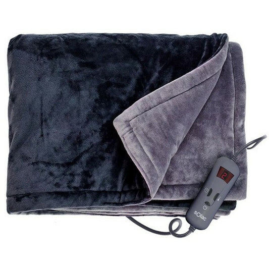 Electric Blanket Solac Reikiavik Blue Franela Solac