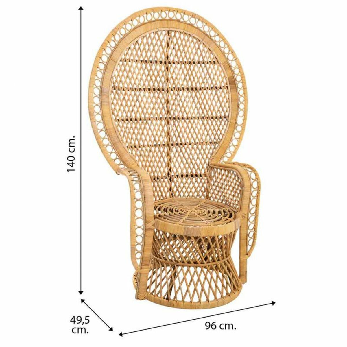 Armchair Alexandra House Living Natural 49 x 140 x 96 cm