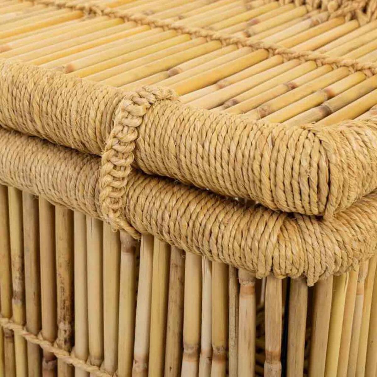 Set of Baskets Alexandra House Living Natural Bamboo Rope 52 x 40 x 70 cm 62 x 42 x 32 cm 2 Pieces