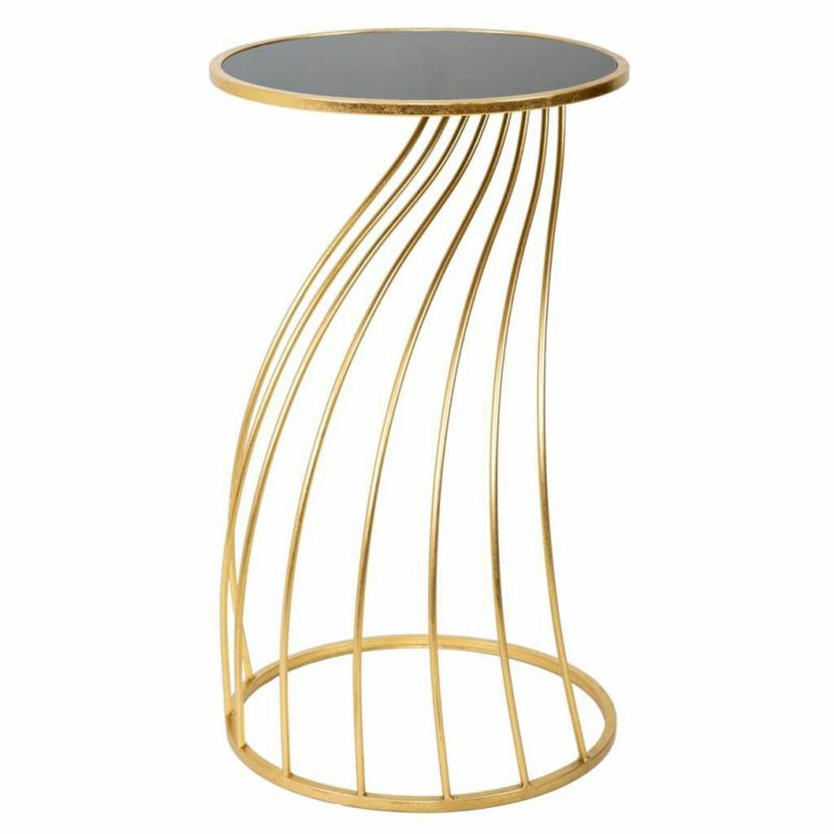 Side table Alexandra House Living Gold Glass 43 x 73 x 43 cm