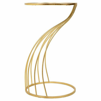 Side table Alexandra House Living Gold Glass 43 x 73 x 43 cm