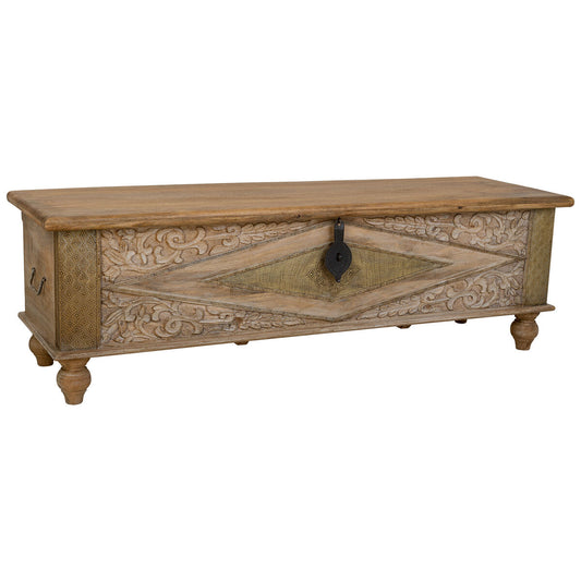 Chest Alexandra House Living Brass Mango wood 45 x 46 x 150 cm